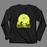 Green Bay Packers Snoopy Halloween Moon Pumpkins 4 Long Sleeves