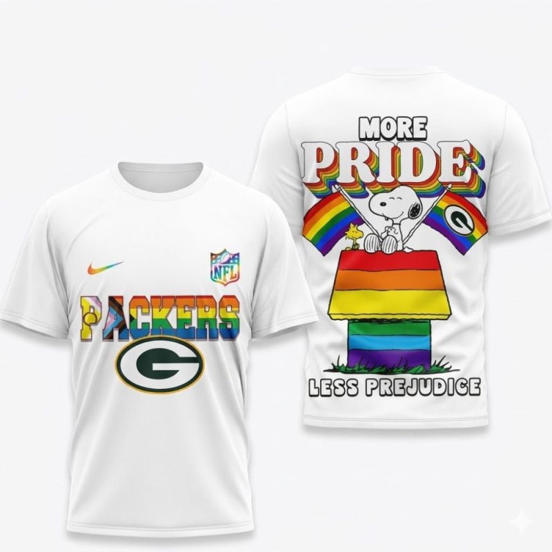 Green Bay Packers Snoopy Pride Month All Over Print T Shirt 1.Jpg