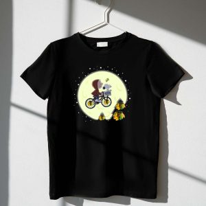 Halloween Chicago Blackhawks Moon Bicycle Flying Snoopy Shirt