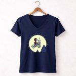 Halloween Indianapolis Colts Snoopy Et Moon Bicycle 5 Womens V Neck