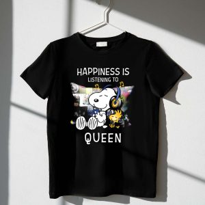 Happiness Is Listening To Queen Snoopy And Woodstock 1 T Shirt.jpg