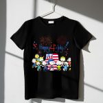 Happy 4th July Peanuts Celebrating with Fireworks and Snoopy in Patriotic Attire 1 T Shirt