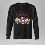 Happy 4th July Peanuts Celebrating with Fireworks and Snoopy in Patriotic Attire 9 Sweatshirt