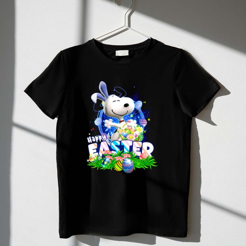 Happy Easter Snoopy With Colorful Eggs And Flowers 1 T Shirt