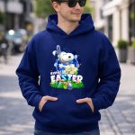 Happy Easter Snoopy with Colorful Eggs and Flowers 8 Hoodie