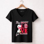 Happy Halloween This Snoopy Love Her Atlanta Falcons 7 Womens V Neck