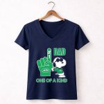 Happy Snoopy New York Jets 1 DAD One Of A Kind 5 Womens V Neck