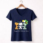 Happy St Patrick Day Snoopy Funny 5 Womens V Neck