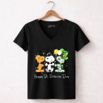 Happy St Patrick Day Snoopy Funny 5 Womens V Neck1