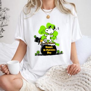 Happy St Patrick Day Snoopy and Woodstocks 1 T Shirt