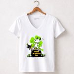 Happy St Patrick Day Snoopy and Woodstocks 5 Womens V Neck