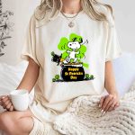 Happy St Patrick Day Snoopy and Woodstocks T Shirt 7