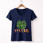 Happy St Patricks Day Snoopy Peanuts 5 Womens V Neck