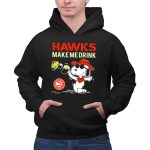 Hawks Make Me Drink Atlanta Hawks Basketball Club Snoopy 2 Hoodie