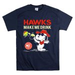 Hawks Make Me Drink Atlanta Hawks Basketball Club Snoopy T Shirt 7