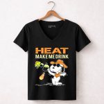 Heat Make Me Drink Miami Heat Snoopy Fan 6 Womens V Neck