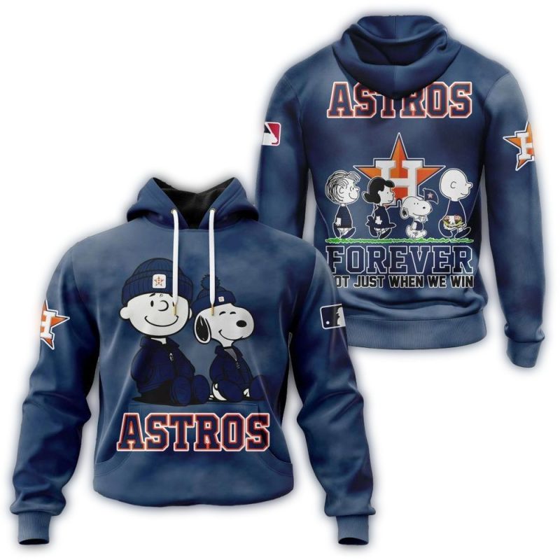 Houston Astros Peanuts Snoopy Forever All Over Print Hoodie 1.Jpg