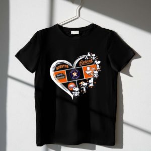 Houston Astros Snoopy Dog Heart Shirt