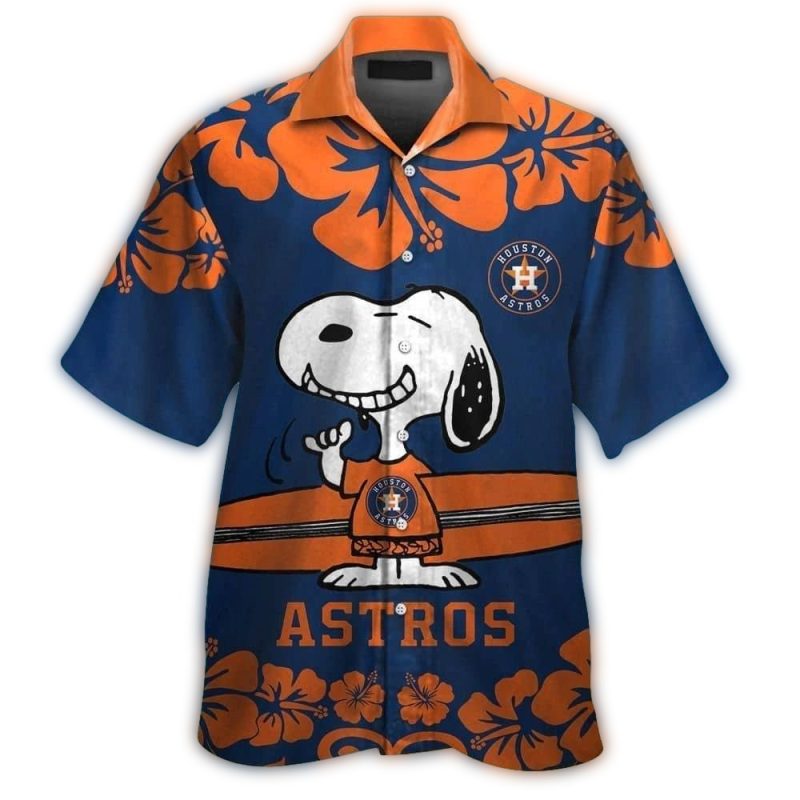 Houston Astros Snoopy Flower Floral Hawaiian Shirt 1.Jpg