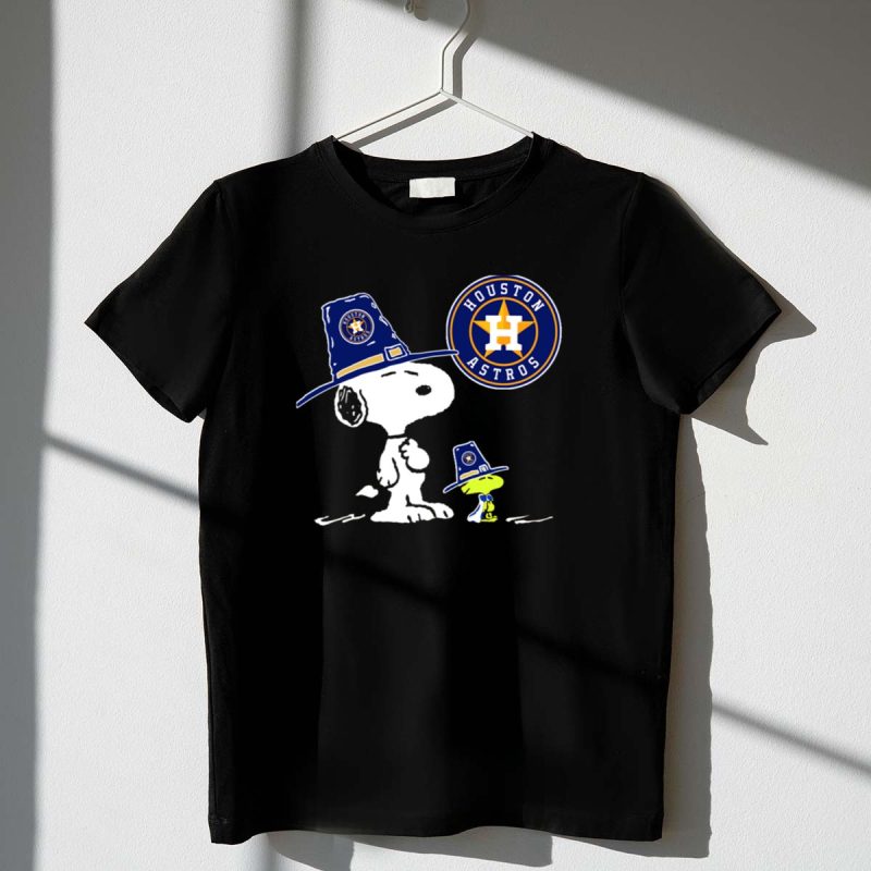 Houston Astros Snoopy Woodstock Thanksgiving Hat 1 T Shirt