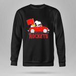 Houston Rockets Snoopy Dog Driving Red Car with Basketball Flag 9 Hoodie