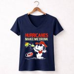Hurricanes Make Me Drink Snoopy Carolina Hurricanes Fans 5 Womens V Neck.jpg