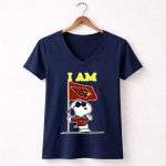 I Am Arizona Cardinals Snoopy 5 Womens V Neck