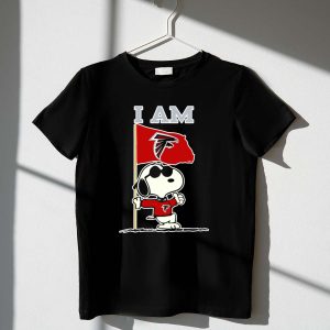 I Am Atlanta Falcons Snoopy Flag 1 T Shirt