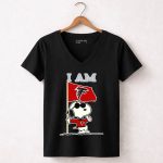 I Am Atlanta Falcons Snoopy Flag 7 Womens V Neck
