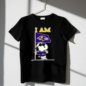I Am Baltimore Ravens Snoopy Flag Ravens 1 T Shirt