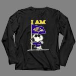 I Am Baltimore Ravens Snoopy Flag Ravens 4 Long Sleeves