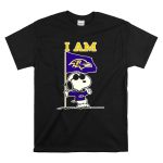 I Am Baltimore Ravens Snoopy Flag Ravens T Shirt 6