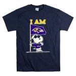I Am Baltimore Ravens Snoopy Flag Ravens T Shirt 7