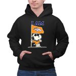 I Am Denver Broncos Snoopy Fan With Flag 2 Hoodie