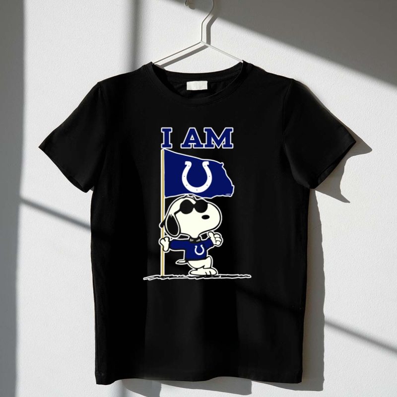 I Am Indianapolis Colts Snoopy Flag 1 T Shirt