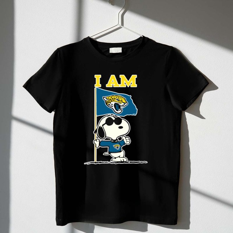 I Am Jacksonville Jaguars Snoopy Flag 1 T Shirt