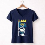 I Am Jacksonville Jaguars Snoopy Flag 5 Womens V Neck