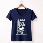 I Am Las Vegas Raiders Snoopy Flag 5 Womens V Neck