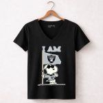 I Am Las Vegas Raiders Snoopy Flag 7 Womens V Neck