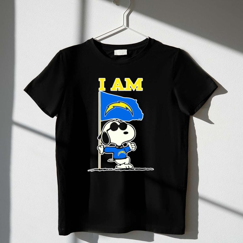 I Am Los Angeles Chargers Snoopy 1 T Shirt