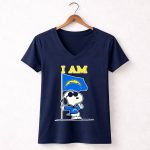 I Am Los Angeles Chargers Snoopy 5 Womens V Neck