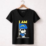 I Am Los Angeles Chargers Snoopy 7 Womens V Neck