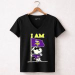 I Am Minnesota Vikings Snoopy 7 Womens V Neck