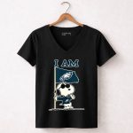 I Am Philadelphia Eagles Snoopy Flag 7 Womens V Neck
