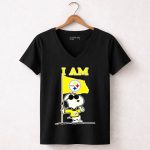 I Am Pittsburgh Steelers Snoopy Flag 7 Womens V Neck