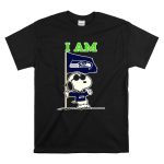 I Am Seattle Seahawks Snoopy Flag T Shirt 6