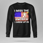 I Miss the America I Grew Up in Snoopy US Flag 9 Sweatshirt