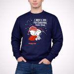 I Want a Dog for Christmas Charlie Brown Snoopy Hugging Linus Snow Scene T Shirt 3 1.jpg