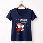 I Want a Dog for Christmas Charlie Brown Snoopy Hugging Linus Snow Scene T Shirt 5 1.jpg