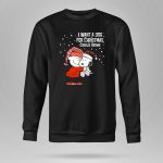 I Want a Dog for Christmas Charlie Brown Snoopy Hugging Linus Snow Scene T Shirt 9 1.jpg